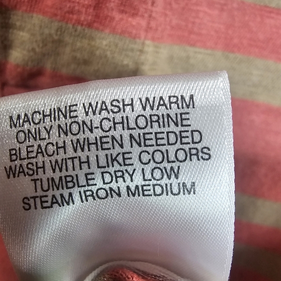 Cremieux Mens Striped Polo Size L Large Salmon Tan Pullover Shirt Casual - Picture 12 of 13